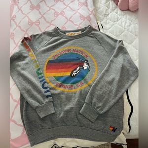 Aviator Nation Grey Crewneck Sweatshirt